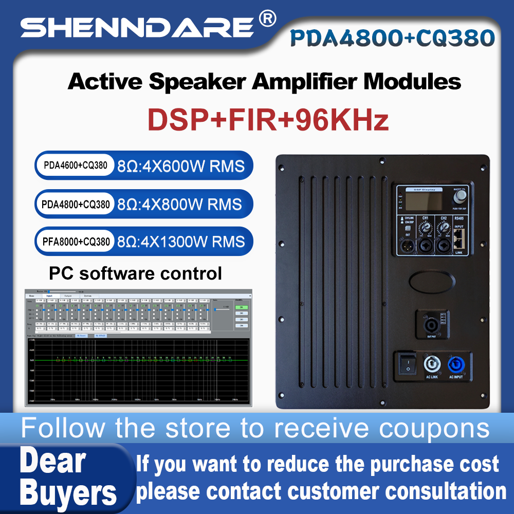 Modular Power Supply - SenMicre PDA4800+CQ380 Amplificador de potência digital
