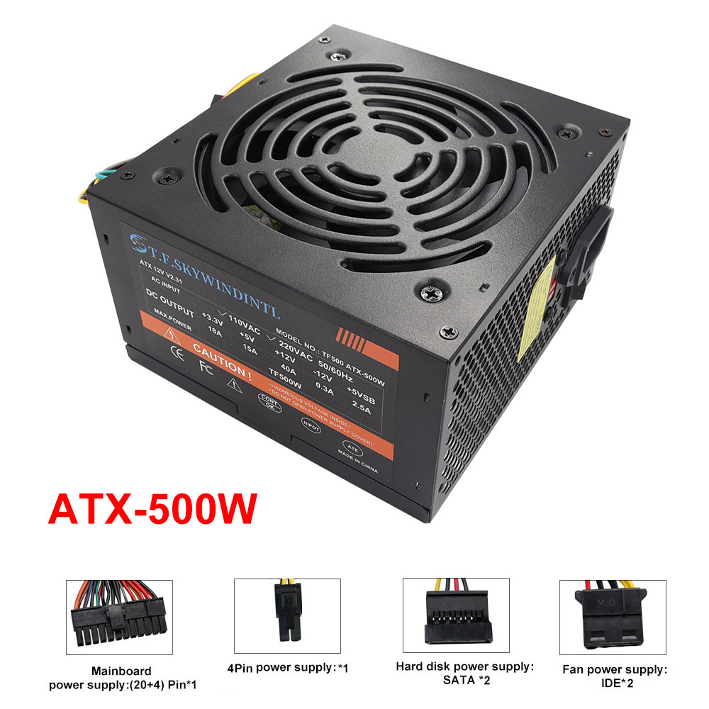 Fonte de Alimentação ATX Preta - Power Supply 650W avaliação e preço
